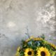 Sonnenblume mit Goldwand